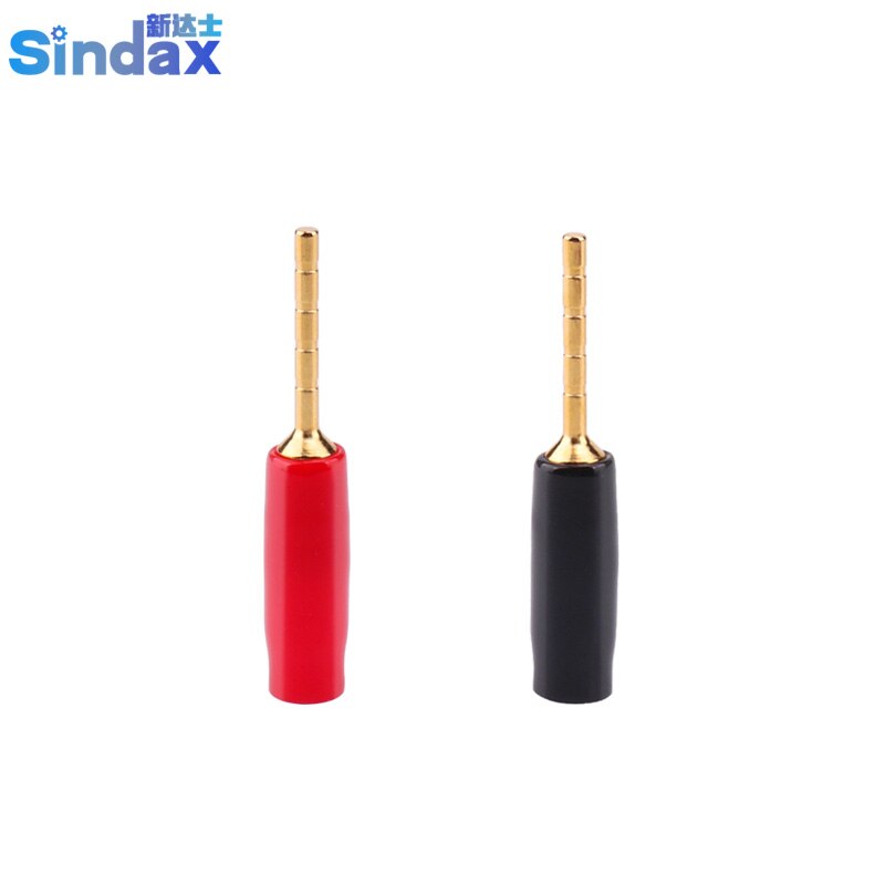 Sindax 5pair 2mm 바나나 플러그 터미널 금도금 구리 Amp 배선 핀 플러그 소형 바나나 플러그 어댑터 Hi-fi 스피커